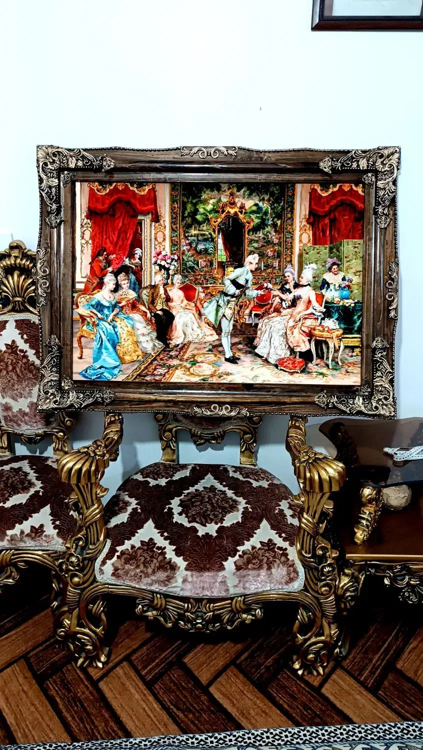 تابلو فرش ماشینی نومهمانی ۹۰در ۱۲۰|تابلو فرش|تبریز, |دیوار