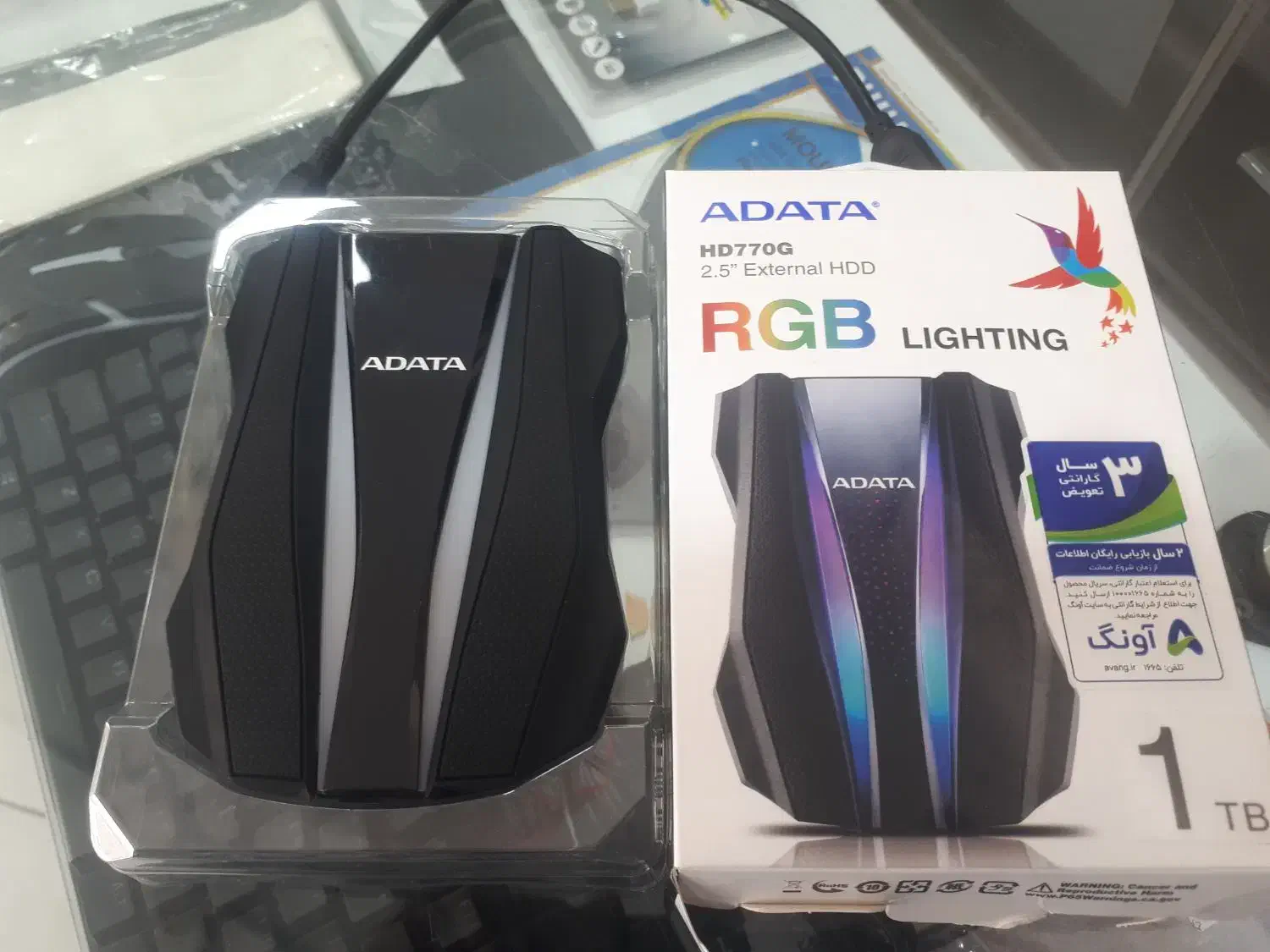 هارد یک ترا بایت   ADATA HD 77OG RGB|قطعات و لوازم جانبی رایانه|کرمان, |دیوار