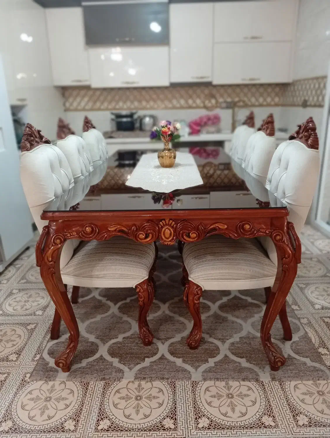 میز ناهارخوری سلطنتی|میز و صندلی غذاخوری|بهشهر, |دیوار