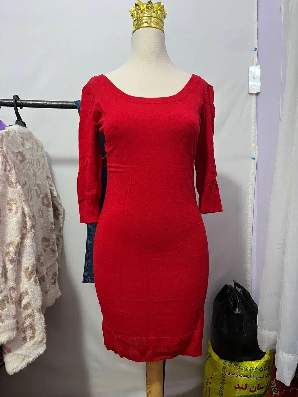 پیرهن بافت قرمز یلدایی|لباس|سقز, |دیوار