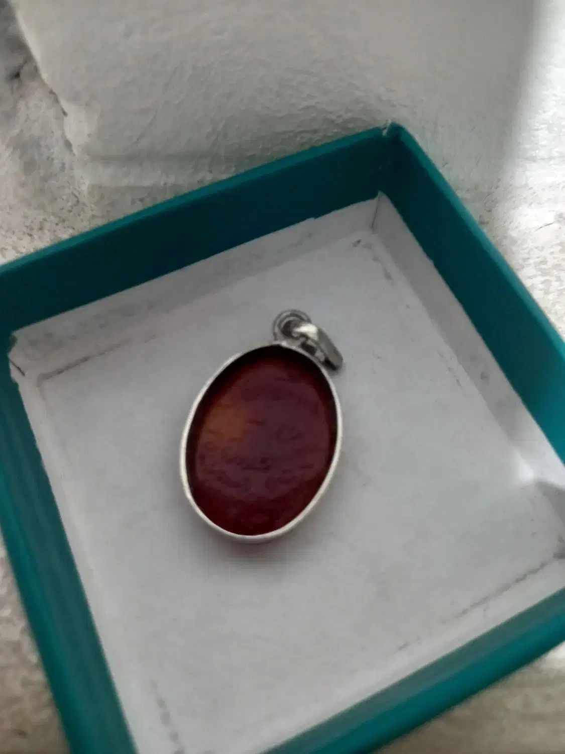 عقیق سرخ یمن با قاب نقره ب همراه حرز امام جواد|کلکسیون اشیاء عتیقه|ری, سیزده آبان|دیوار