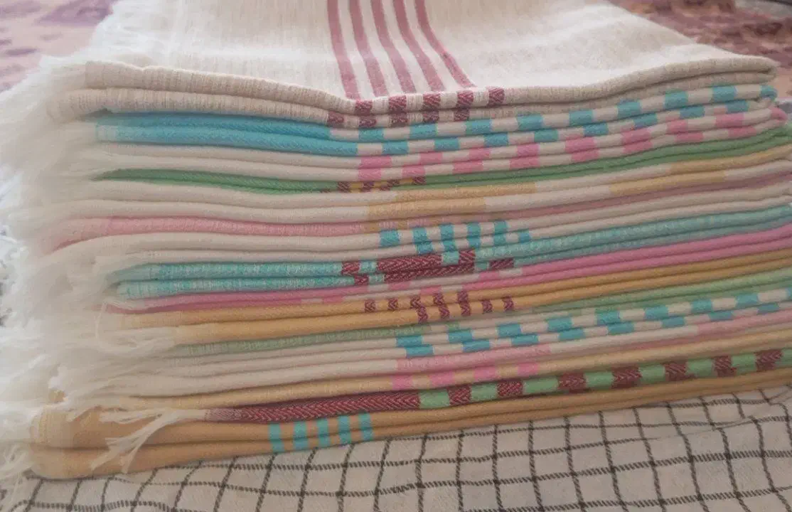 حوله دست بافت سنتی|سفره، حوله، دستمال آشپزخانه|بیرجند, |دیوار