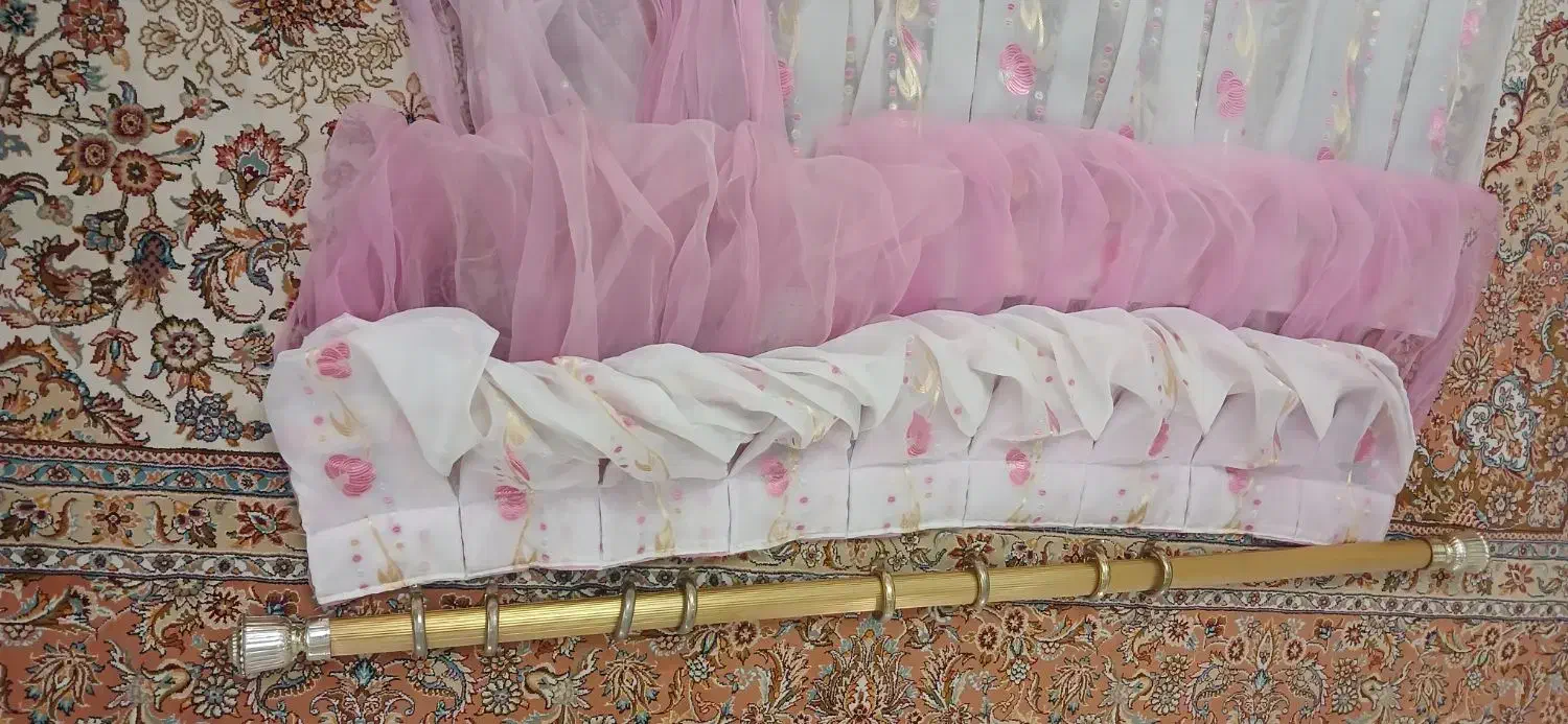 پرده اتاق خواب حریر|پرده، رانر، رومیزی|تهران, والفجر (افسریه)|دیوار