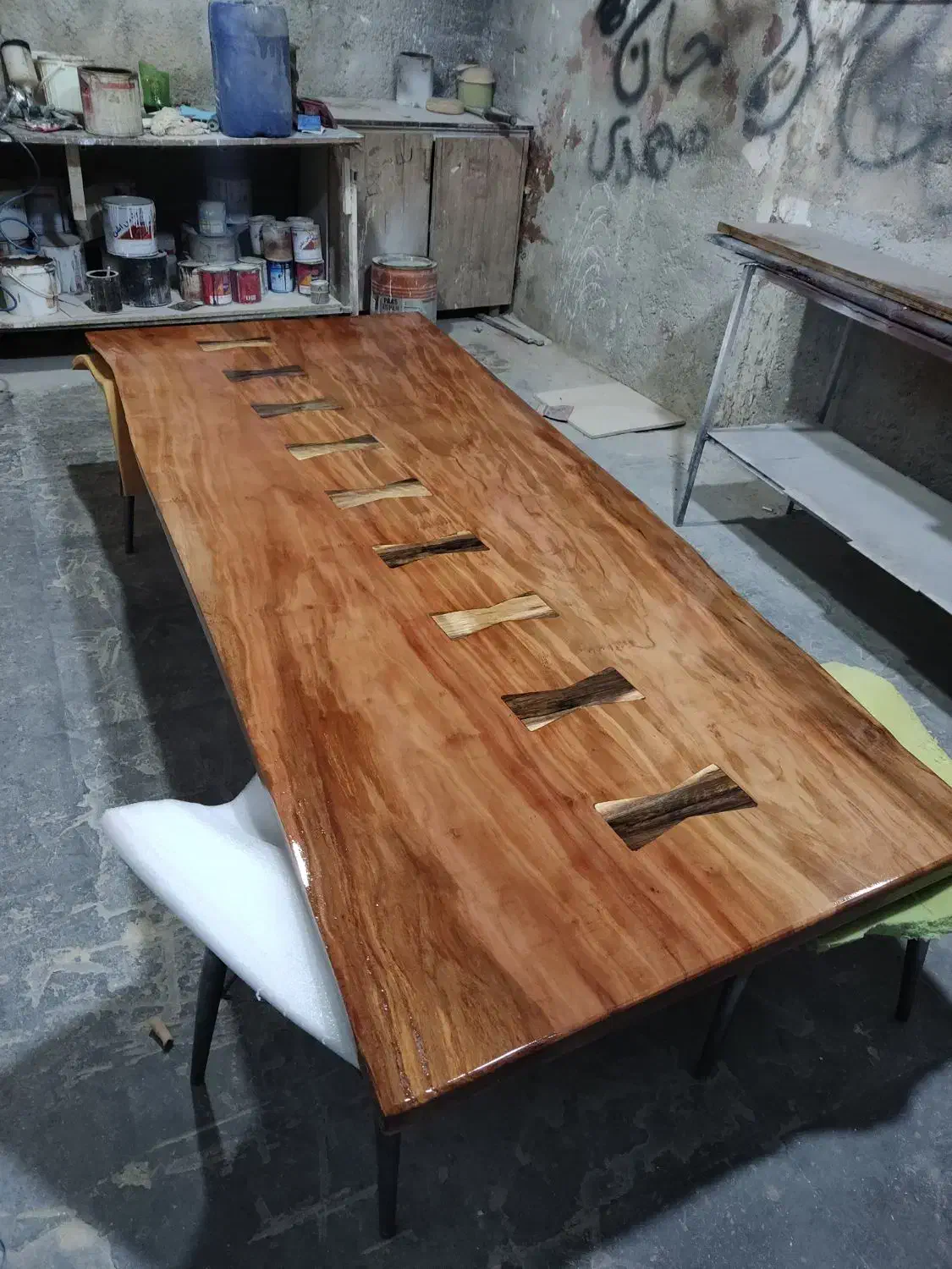 میز نهار خوری تمام چوب طبیعی رستیک|میز و صندلی غذاخوری|تهران, چیتگر جنوبی|دیوار