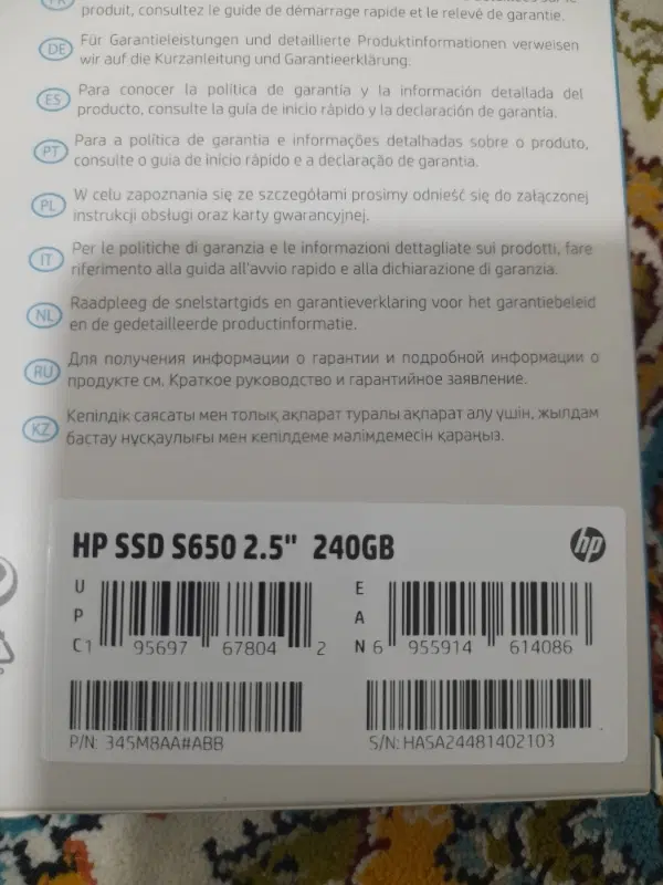 ssd 240G s650 hp|قطعات و لوازم جانبی رایانه|مشهد, نکاح|دیوار