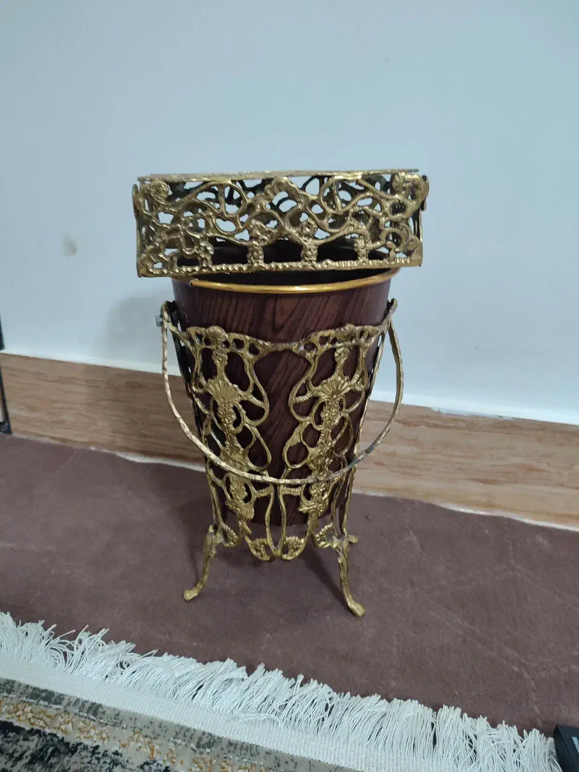 سطل اشغال برنز|صنایع دستی و سایر لوازم تزئینی|نقده, |دیوار
