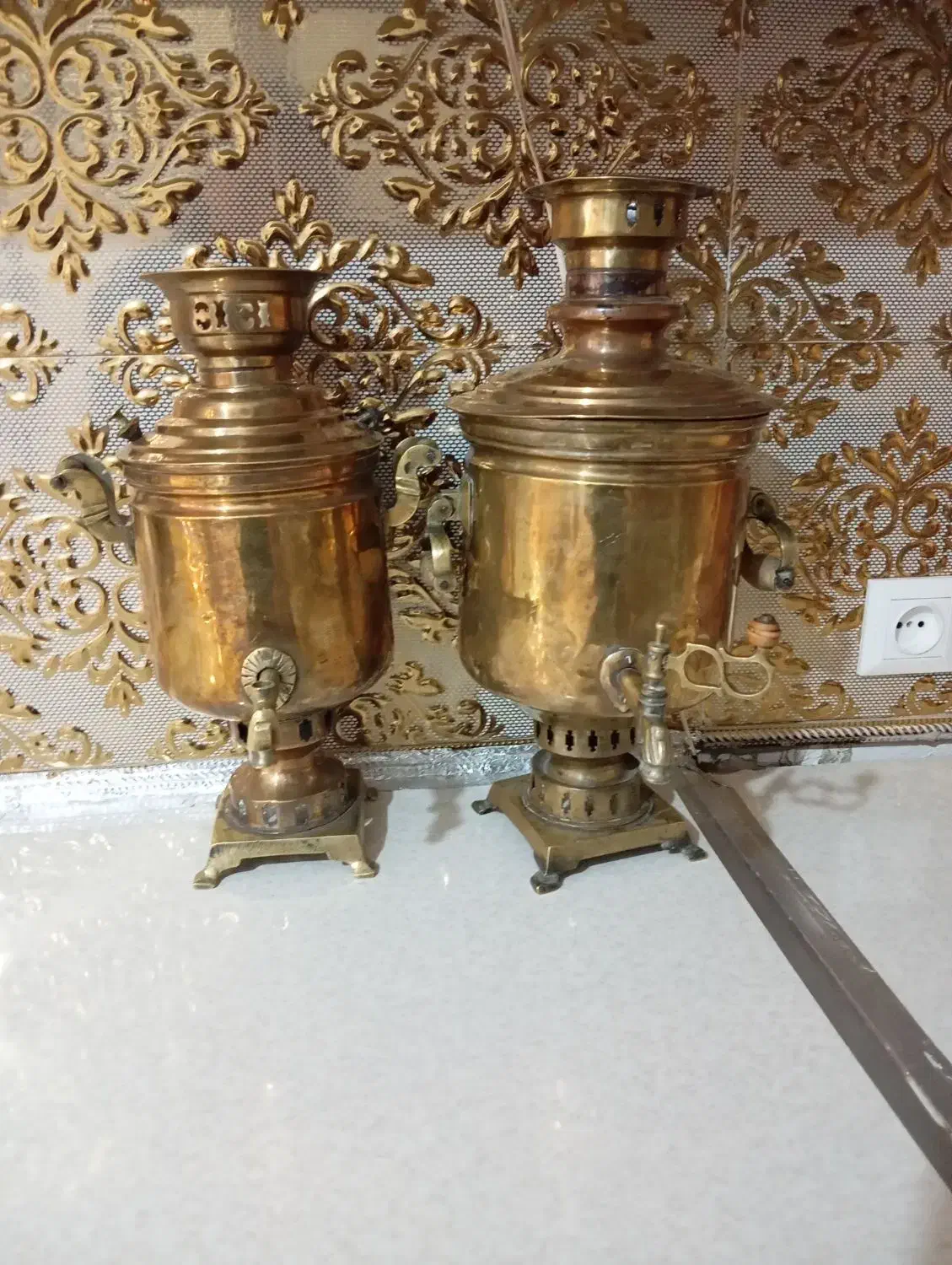 سماور مسی ذغالی خیلی قدیمی فروشی وزن بالاوهیکل خوب|کلکسیون اشیاء عتیقه|تربت‌حیدریه, ترمینال|دیوار