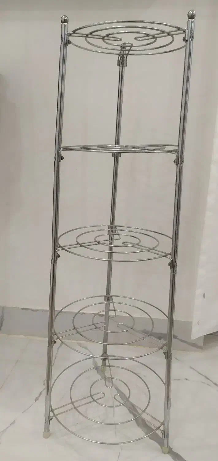 استند قابلمه ۵طبقه استیل|آب‌چکان و نظم‌دهنده ظروف|اسلامیه, |دیوار