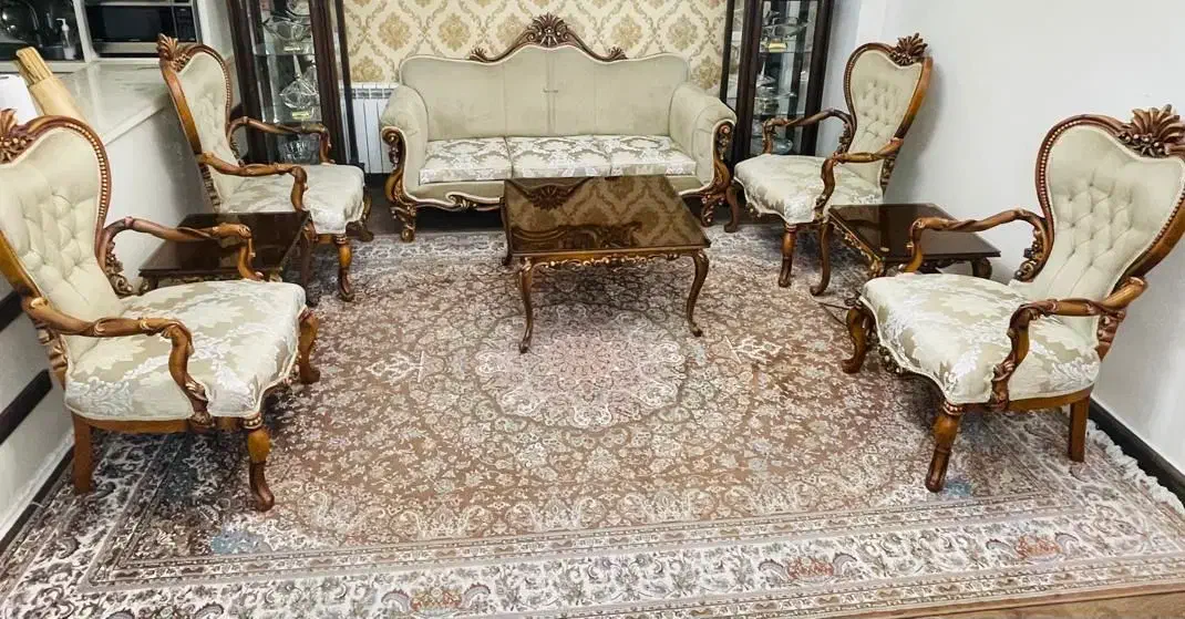 2 عدد فرش ابریشمی ماشینی در حد نو|فرش|کرج, کرج نو|دیوار