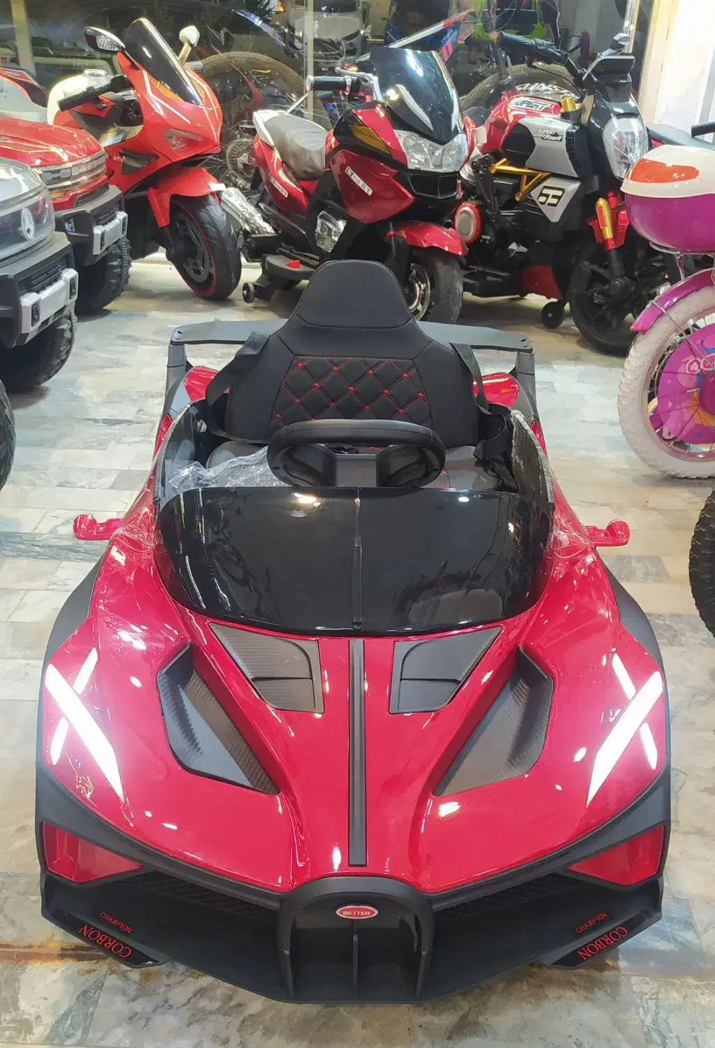 ماشین شارژی بوگاتی کالسکه شو|اسباببازی بچه|قم, وادی السلام|دیوار