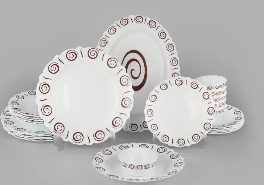 سرویس اوپال سفید طلایی|ظروف سرو و پذیرایی|اراک, |دیوار