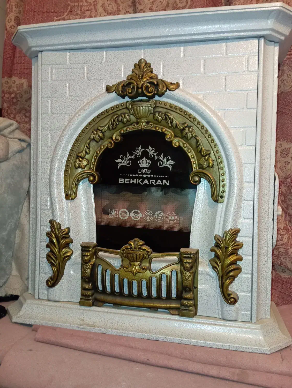 بخاری طرح شومینه|بخاری، هیتر، شومینه|حمیدیا, |دیوار