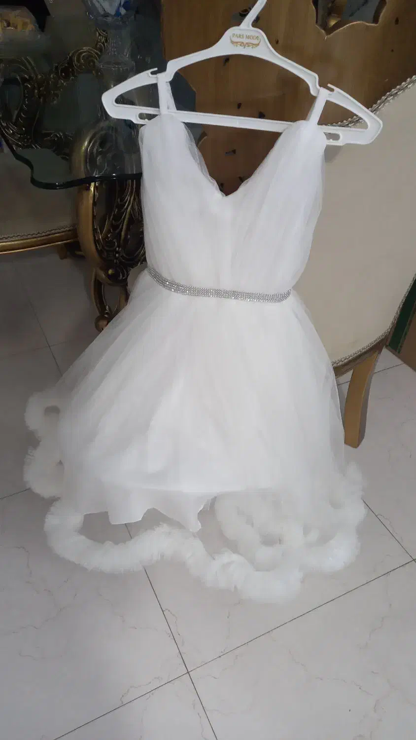 لباس مجلسی دخترانه سایز ۳۴ کلا یه بارپوشیده شده|لباس|مشکین‌دشت, |دیوار