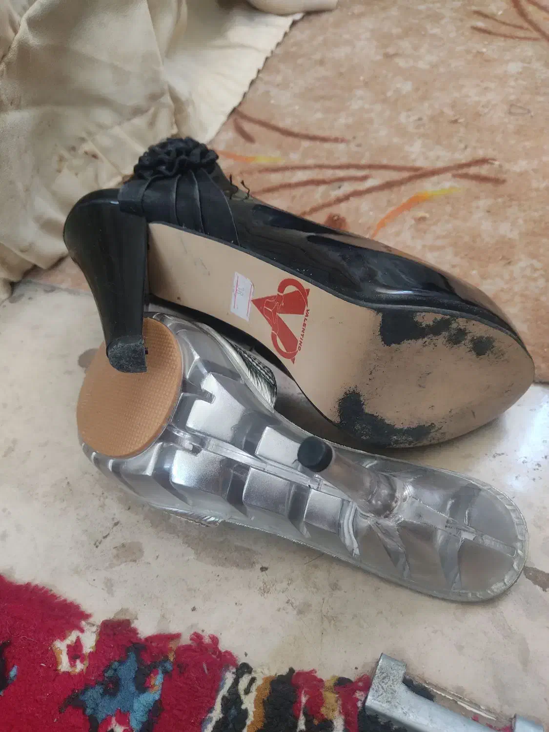 کفش و صندل مجلسی سایز ۳۸ (صندل)۳۹(کفش)|کیف، کفش، کمربند|بن, |دیوار