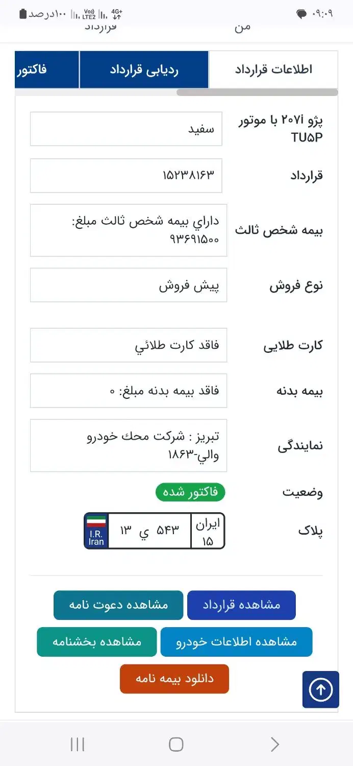 ۲۰۷ ارتقا یافته پانا موتور(( تیوفایو پلاس)) رینگ|خودرو سواری و وانت|تبریز, |دیوار
