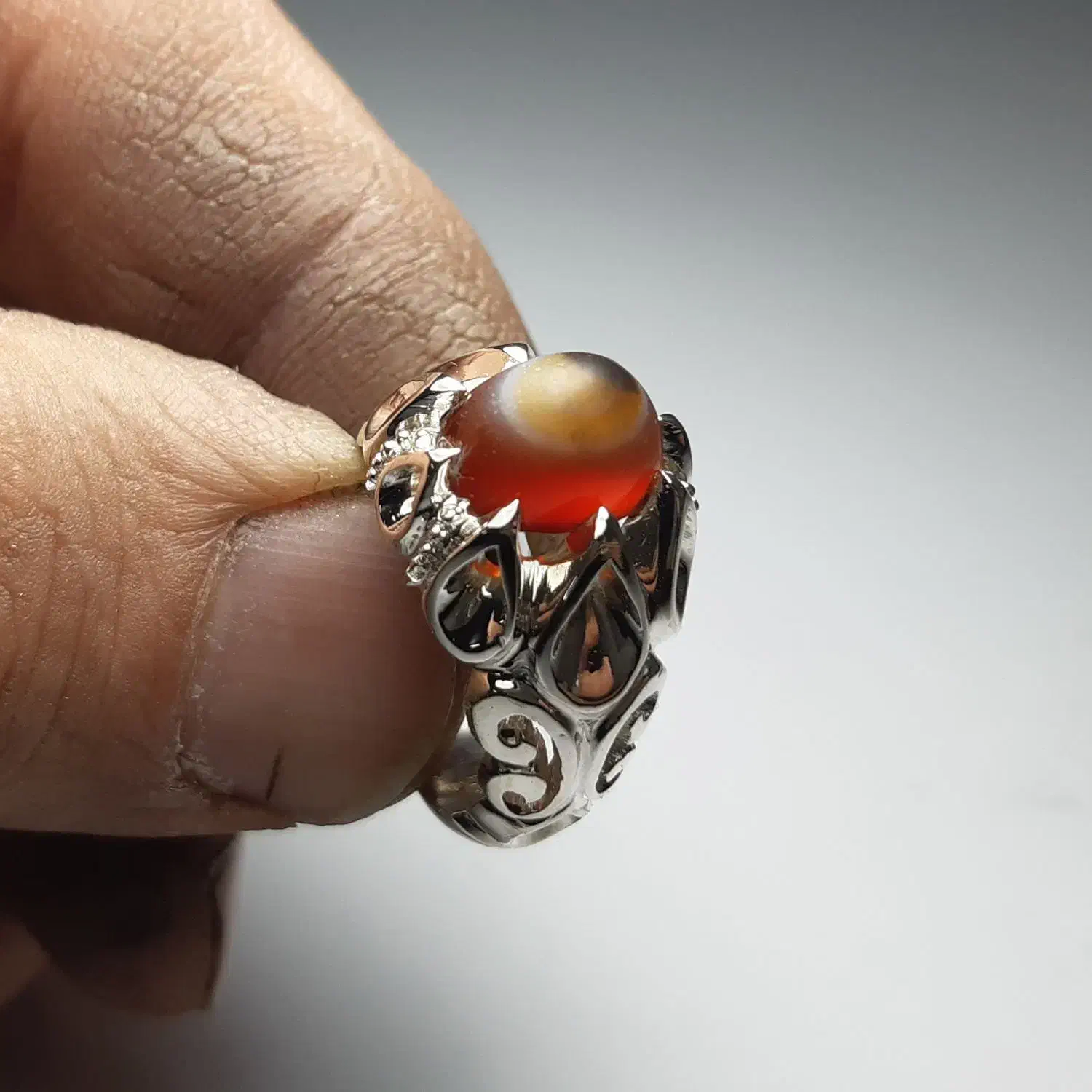 انگشتر عقیق سه پوست|جواهرات|قم, شهر قائم|دیوار