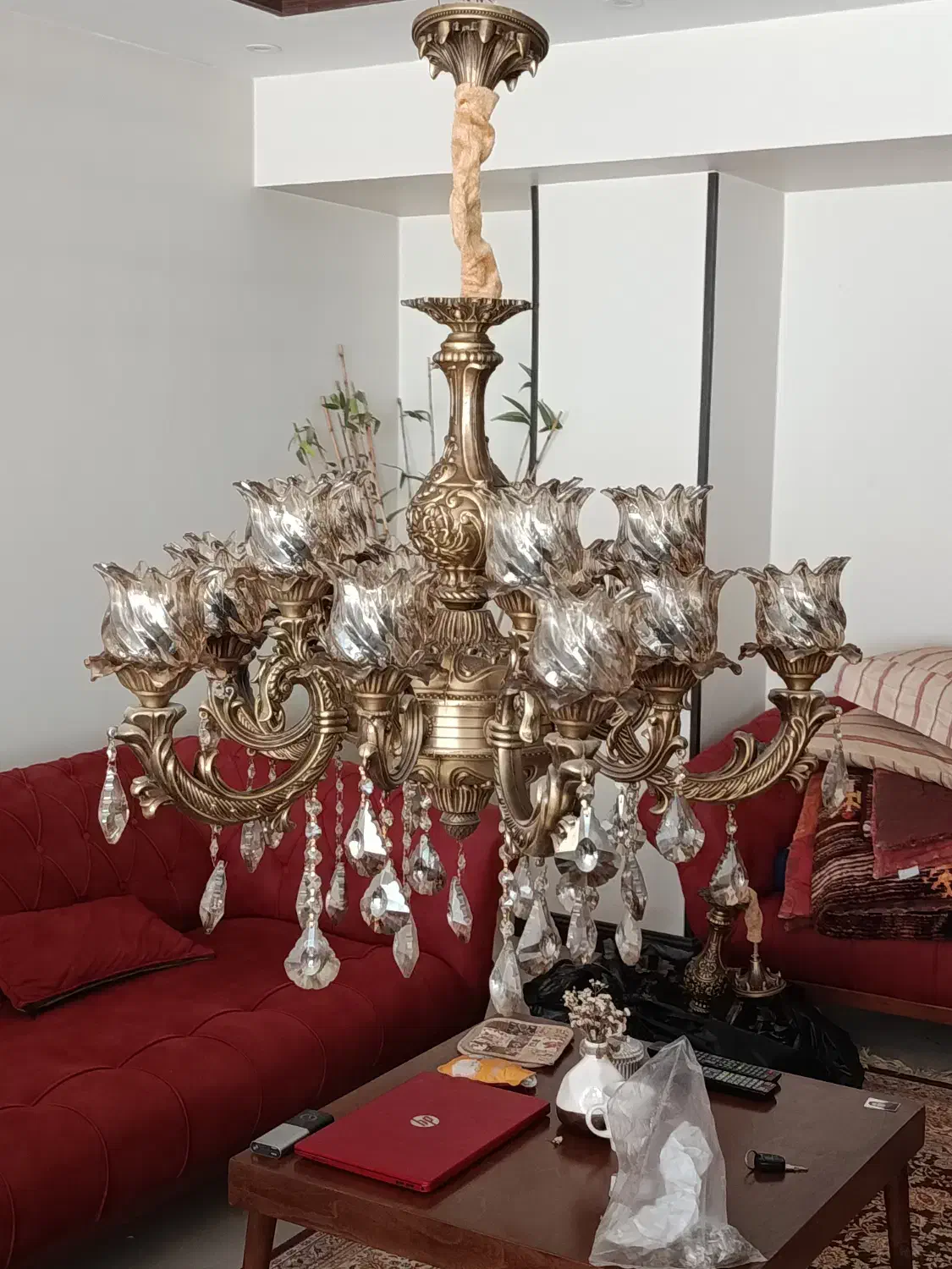 یک جفت لوستر ۱۵ شعله|لوستر و چراغ آویز|اصفهان, احمدآباد|دیوار