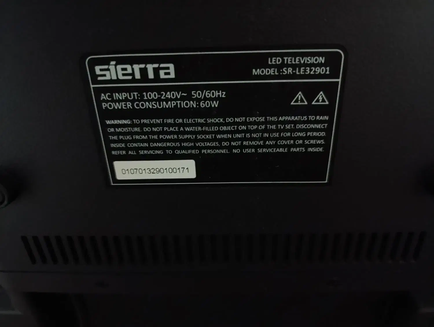 تلوزیون ۳۲ اینچ sieraa|تلویزیون و پروژکتور|محمدشهر, شهرک پیام (مهرالبرز)|دیوار