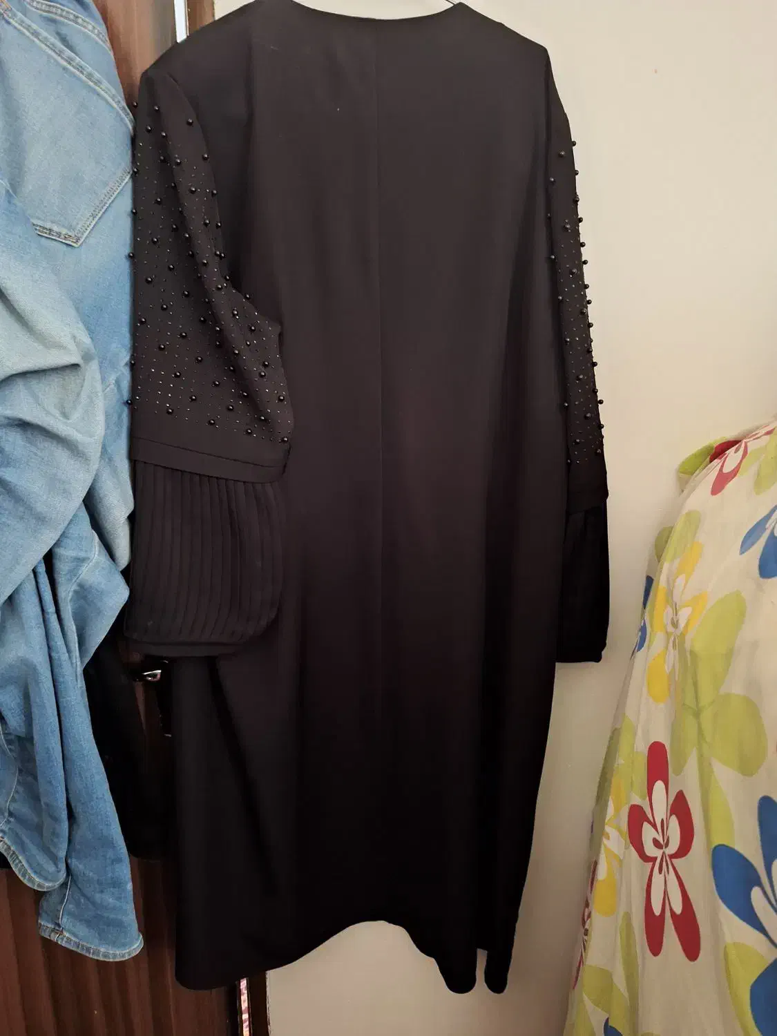 مانتو شیک مجلسی کریپ مشکی سایز بزرگ|لباس|مراغه, |دیوار