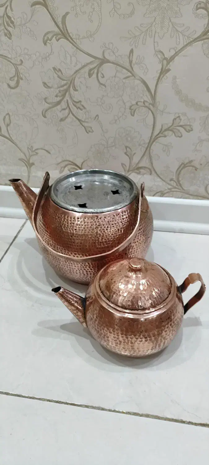 کتری قوری مس زنجان|قوری، کتری، قهوهساز دستی|قزوین, |دیوار