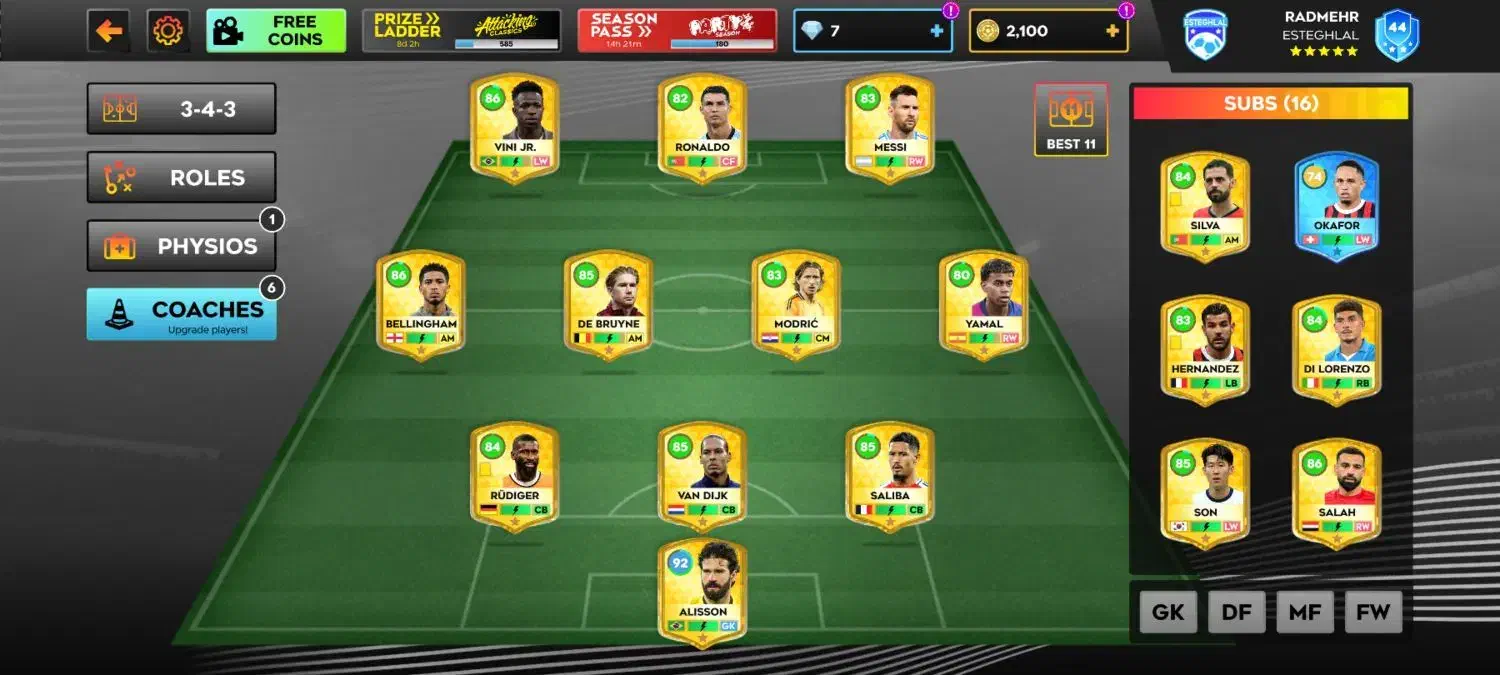 اکانت فوتبال|کنسول، بازی ویدئویی و آنلاین|شهرکرد, |دیوار