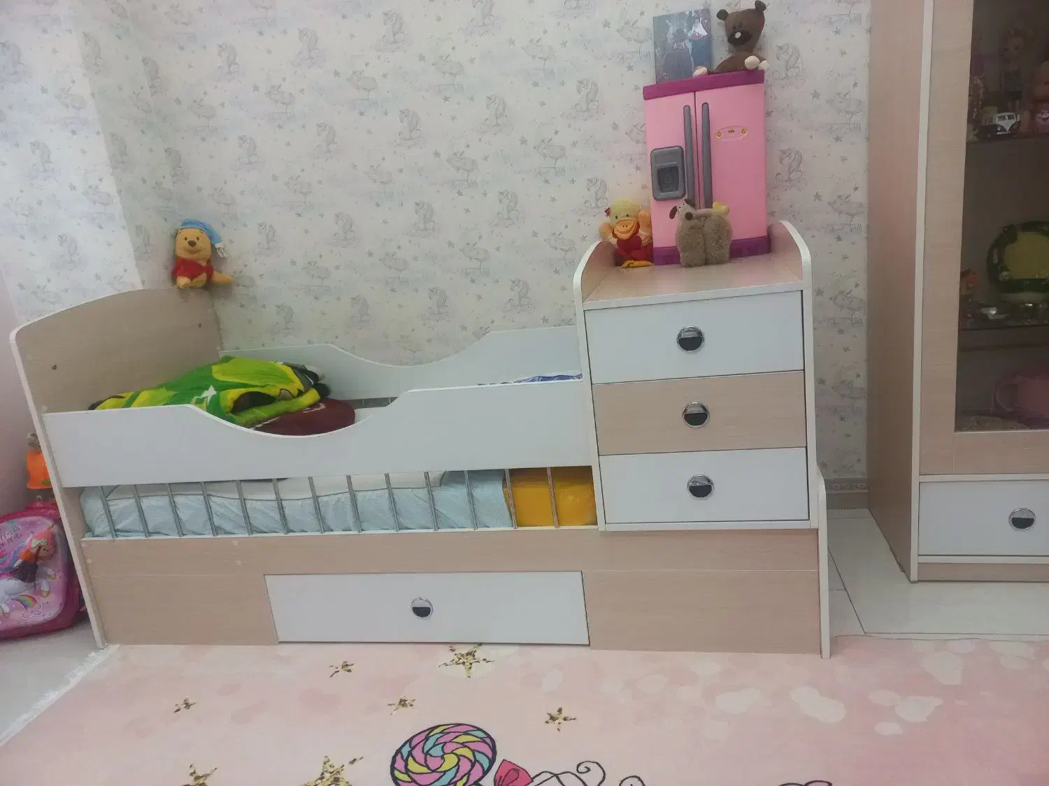 تخت وکمد کودک ونوجوان|تخت و سرویس خواب|پرند, فاز ۱|دیوار