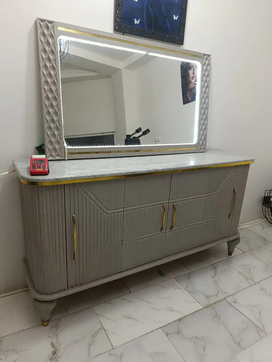 دو عدد آینه وکنسول|بوفه، ویترین، کنسول|گرگان, |دیوار