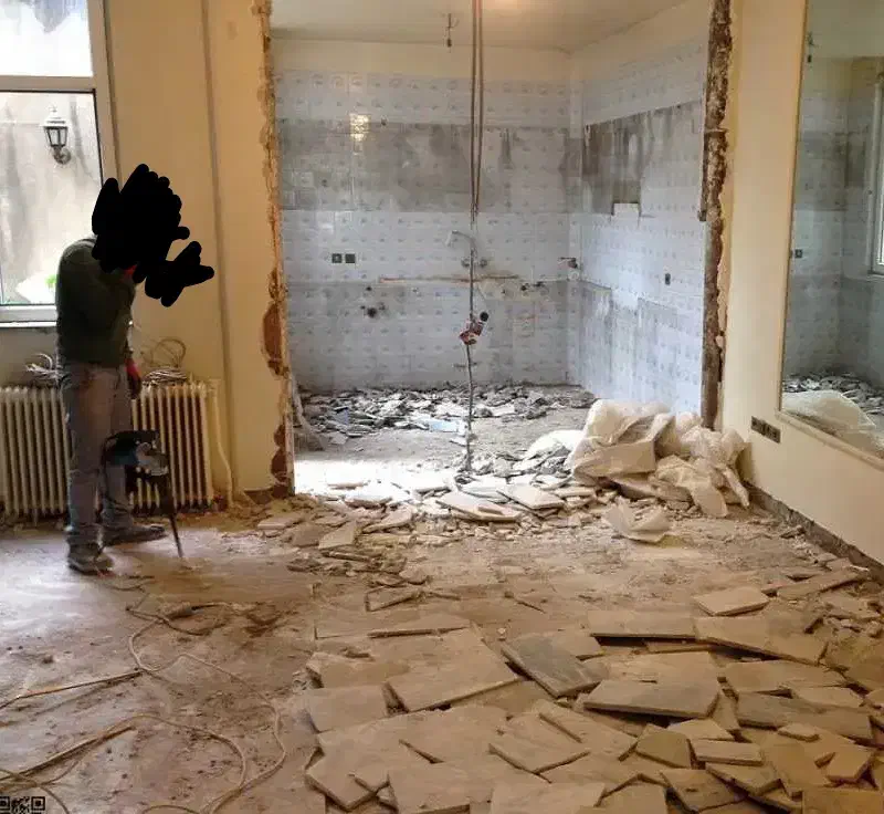 انجام تخریب ساختمان و کاشی کاری، آجر، پلاستر.|خدمات پیشه و مهارت|اهواز, گلستان|دیوار