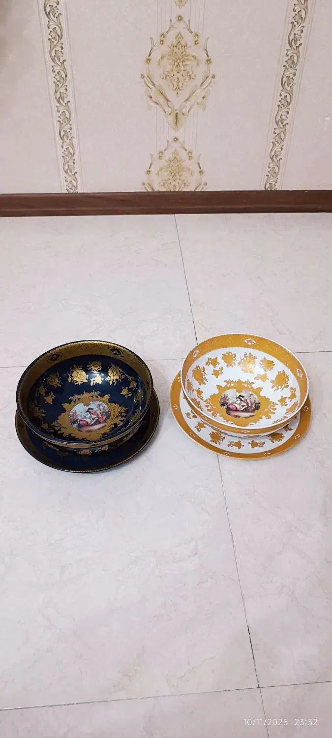 کاسه و بشقاب چینی طرح درباری لیلی مجنون|ظروف سرو و پذیرایی|تهران, خاک سفید|دیوار