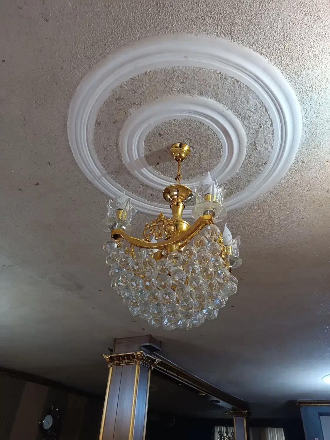 لوستر 8شعله برنز ‌|لوستر و چراغ آویز|آبیک, |دیوار