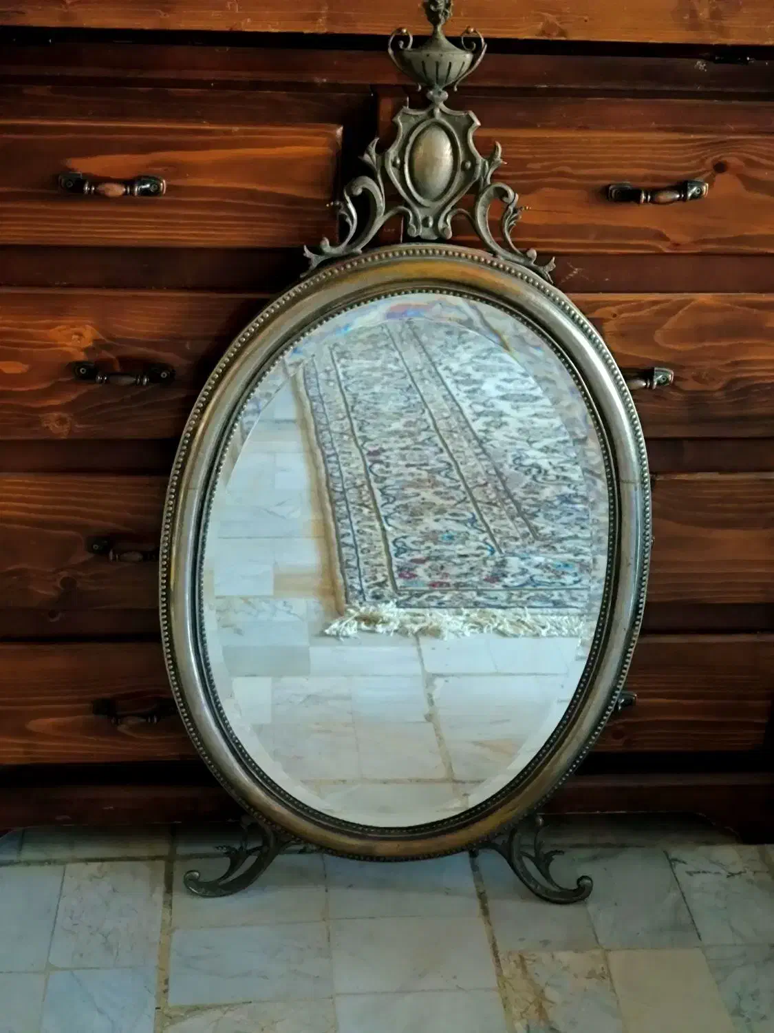 اینه قدیمی ،عتیقه،نوربیلین لهستانی ،اینه سنگی|آینه|تهران, گلستان (شهرک راه آهن)|دیوار