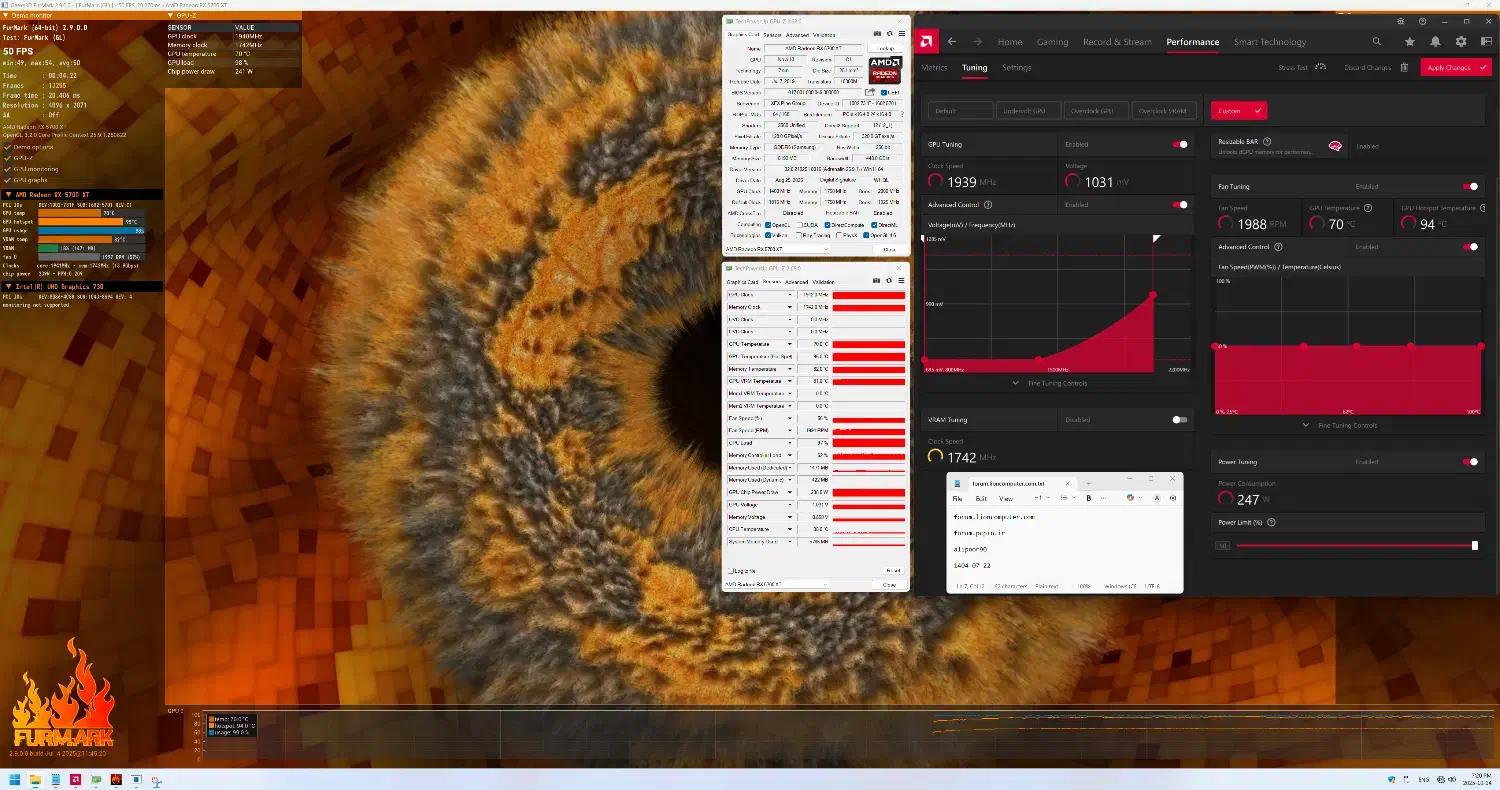 گرافیک XFX 5700 XT سه فن|قطعات و لوازم جانبی رایانه|قائم‌شهر, |دیوار