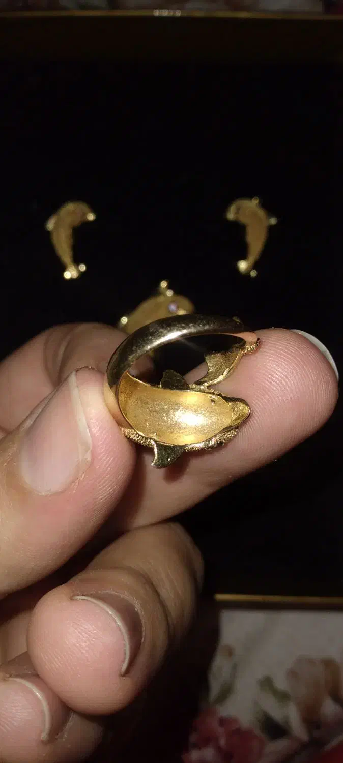 نیم ست طلا نو|جواهرات|ایلام, |دیوار