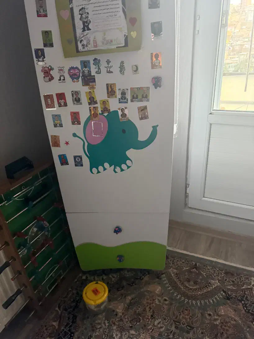 تخت کودک ونوجوان طرح فیل بایه پاتختی ودوعدکمد|تخت و سرویس خواب|ارومیه, |دیوار