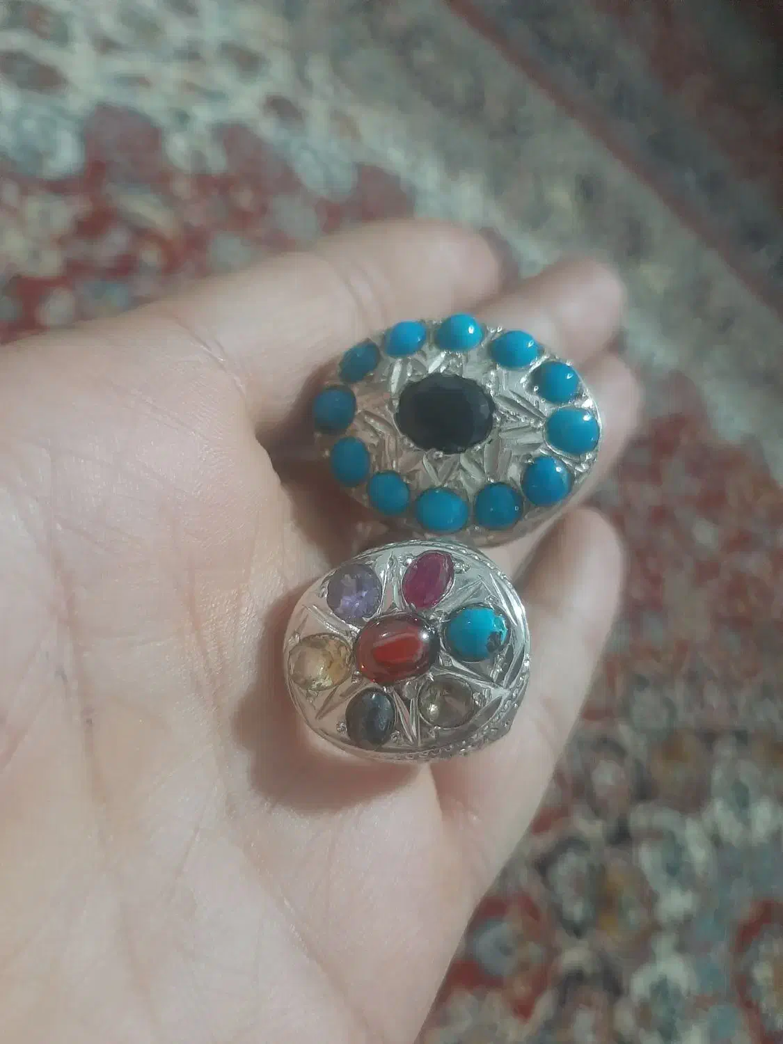 انگشتر  فیروز  یاقوت مشکی انگشتر هفت جد|جواهرات|تربت جام, معدآباد|دیوار