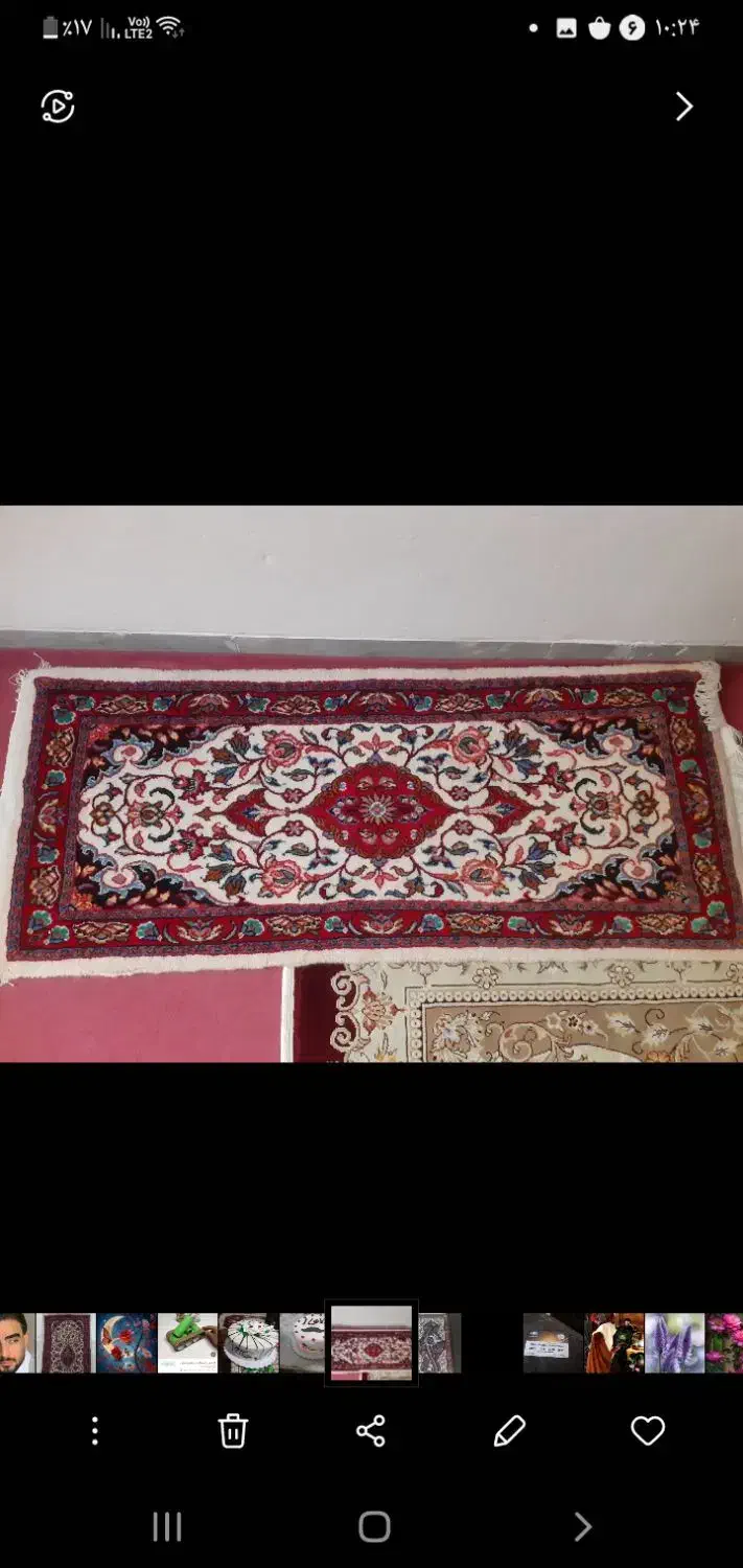 فرش دستبافت ده گره بیست گره ۱۲۰ رج|فرش|اراک, |دیوار