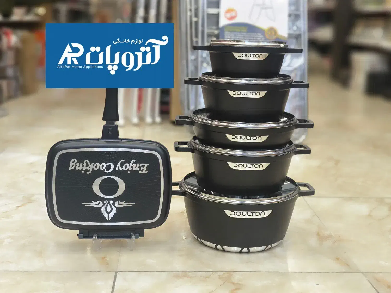 سرویس قابلمه چدنی گرانیت ۱۲ پارچه دالتون|ظروف پختوپز|تبریز, |دیوار