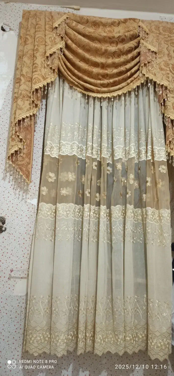 چهار عدد پرده پانچ  و مرتب شده|پرده، رانر، رومیزی|زابل, |دیوار