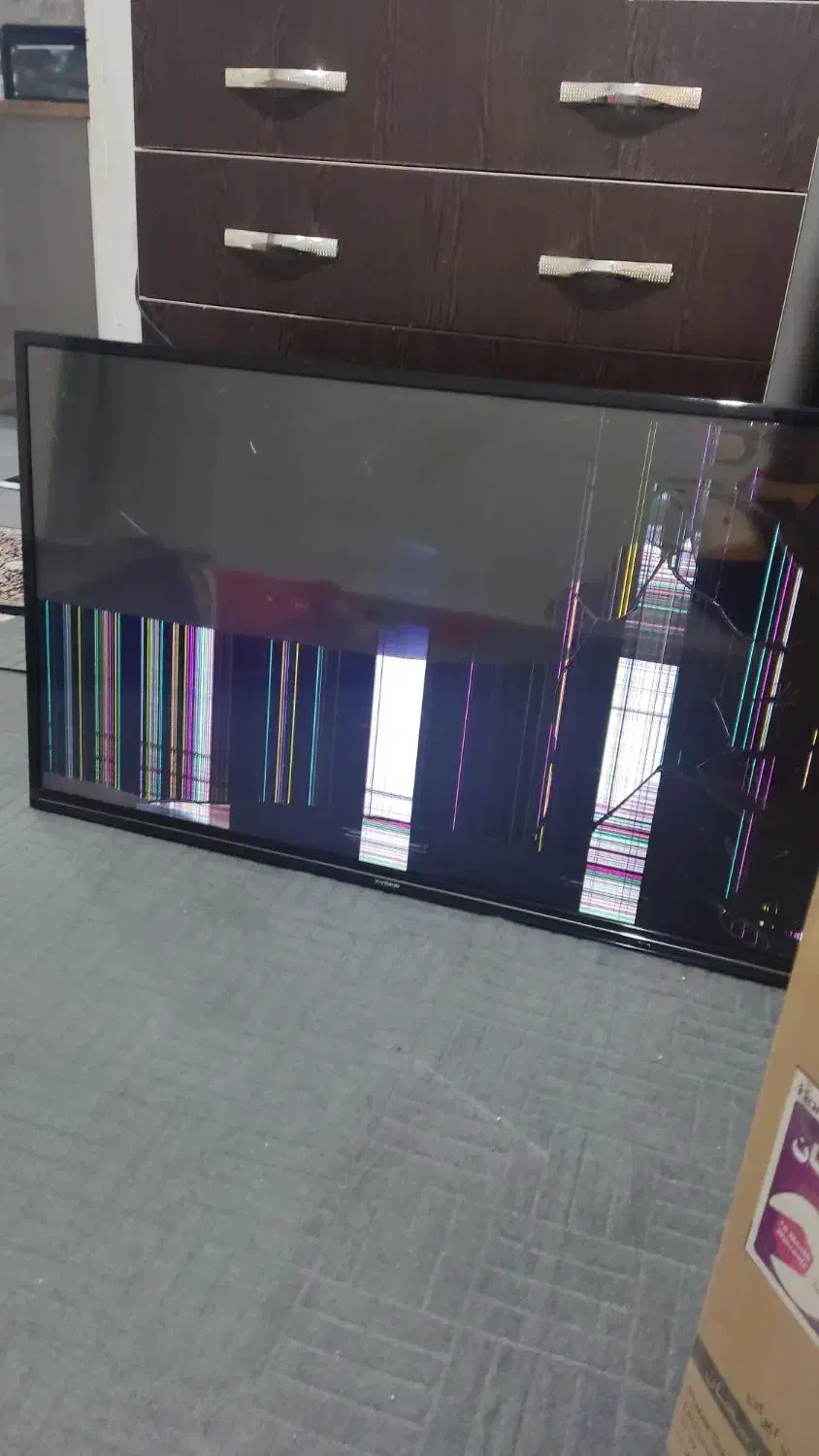 تلویزیون ایکس ویژن پنل ضربه خورده|تلویزیون و پروژکتور|قرچک, مهدیه|دیوار