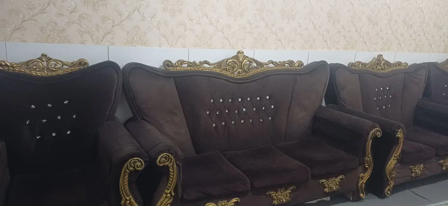 مبل ۷ نفره نیم استیل|مبلمان خانگی و میز عسلی|قم, شاه ابراهیم|دیوار