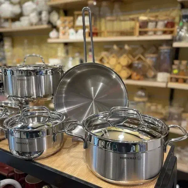 سرویس قابلمه استیل ۹ پارچه کورکماز آکبند|ظروف پخت‌وپز|تهران, شوش|دیوار
