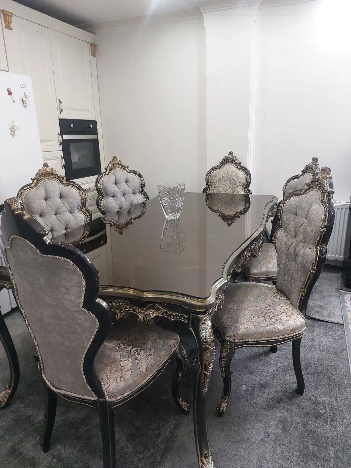 میز ناهار خوری تمام چوب شیش نفره|میز و صندلی غذاخوری|تهران, پرستار|دیوار