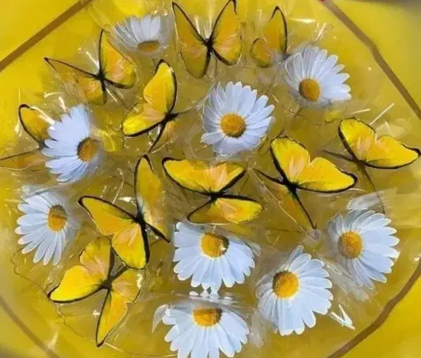 دسته گل پروانه به مناسبت روز دختر off|گل مصنوعی|شیروان (خراسان), |دیوار