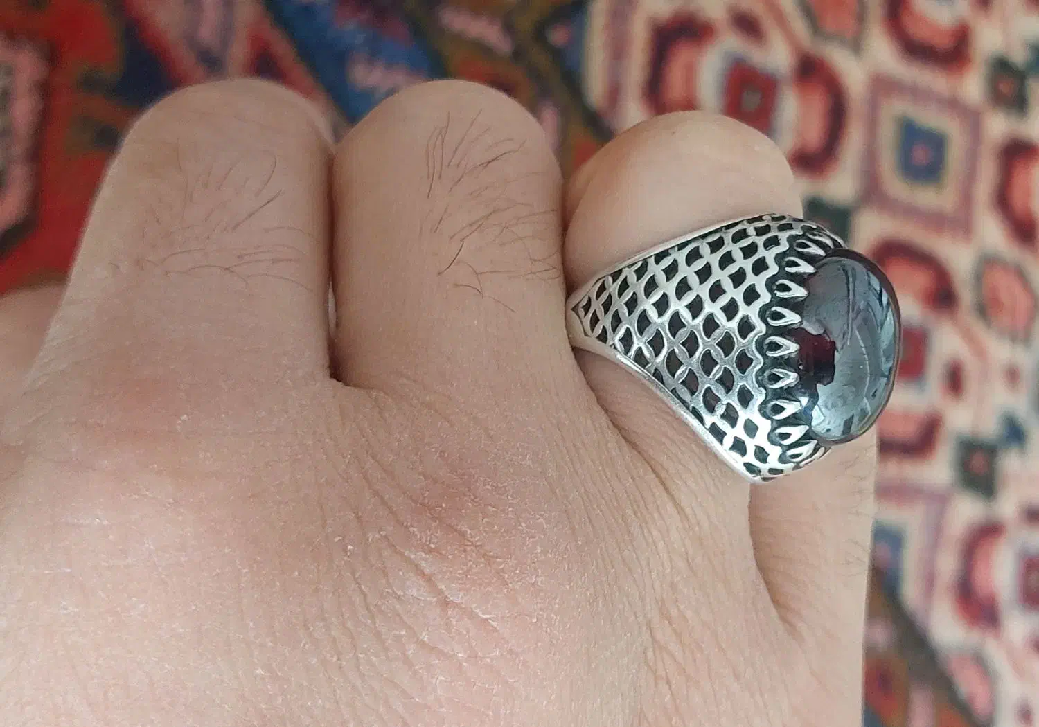 انگشتر های نقره با نگین های ناب|جواهرات|مشگین شهر, |دیوار