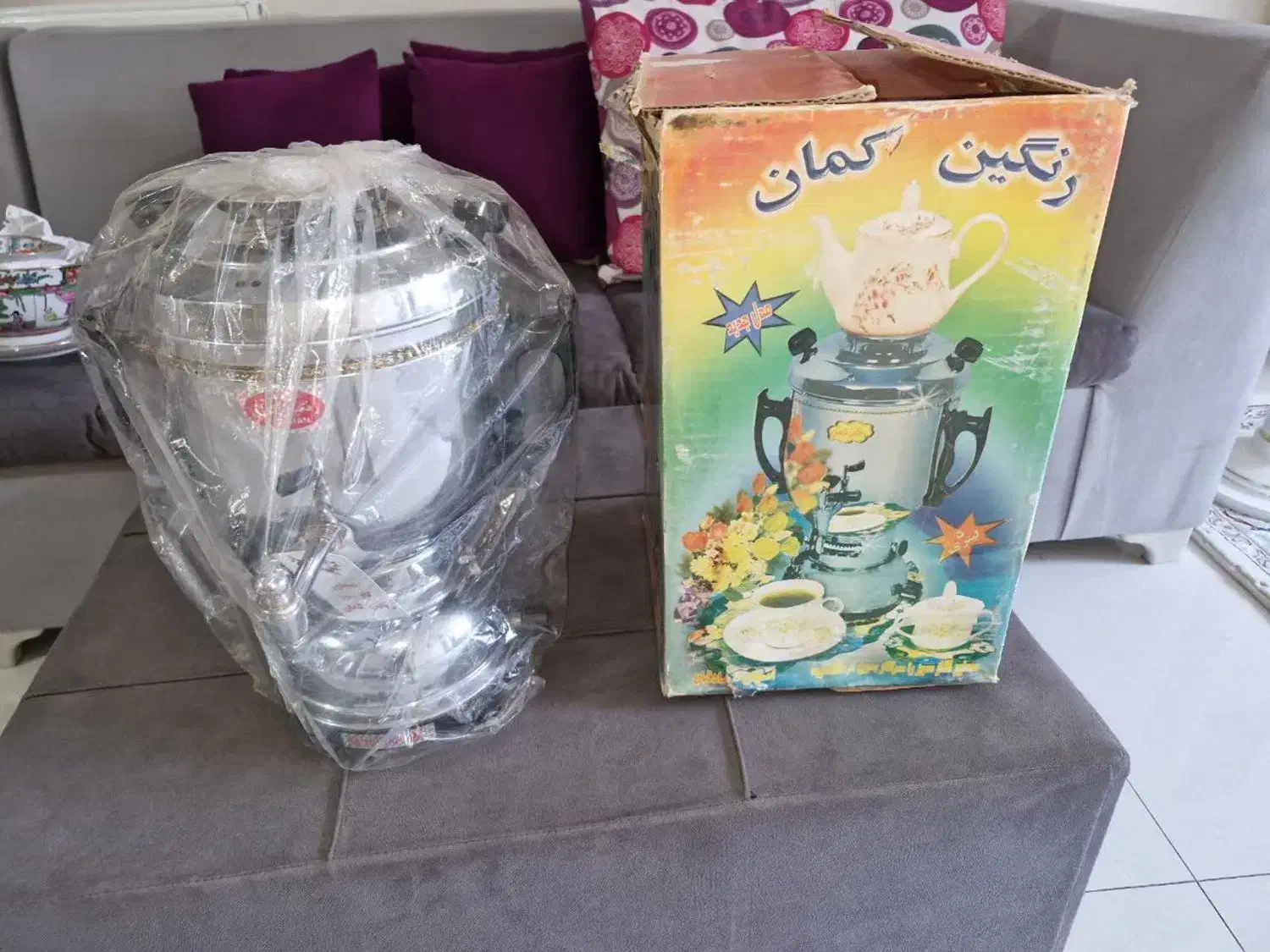 سماور گازی ۵لیتری رنگین کمان|سماور، چای‌ساز، قهوه‌ساز|اصفهان, کشاورزی|دیوار