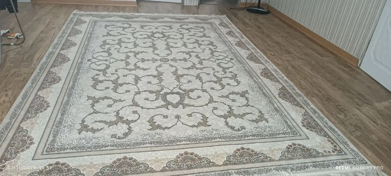 فرش روشن کاملا سالم طرح برجسته|فرش|رشت, علی آباد|دیوار