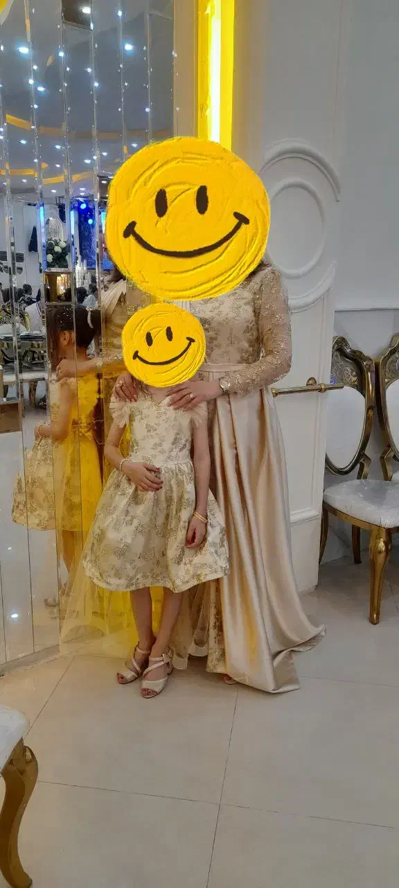 پیراهن کارشده مجلسی ست مادر دختری|لباس|قدس, شهرقدس|دیوار