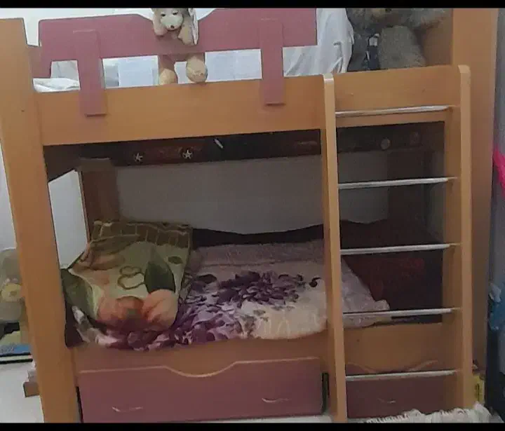 تخت دو طبقه ام دی اف|تخت و سرویس خواب|کهریزک, |دیوار