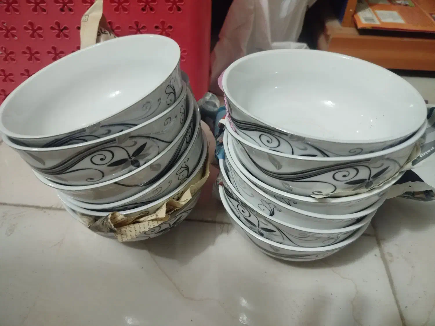 دو دست کاسه آبگوشت خوری چینی. نو استفاده نشده|ظروف سرو و پذیرایی|یزد, |دیوار