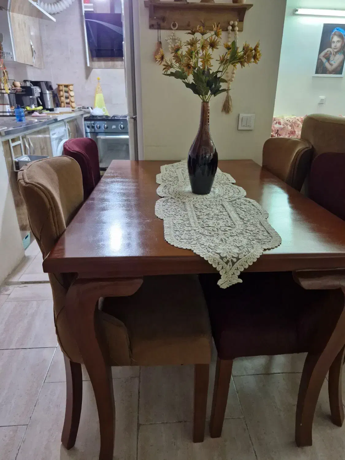 میز ناهار خوری ۴نفره نو|میز و صندلی غذاخوری|پرند, فاز ۵|دیوار